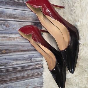 Joy In Love Black and Red Ombre Women's Heels Size 10 NEW
